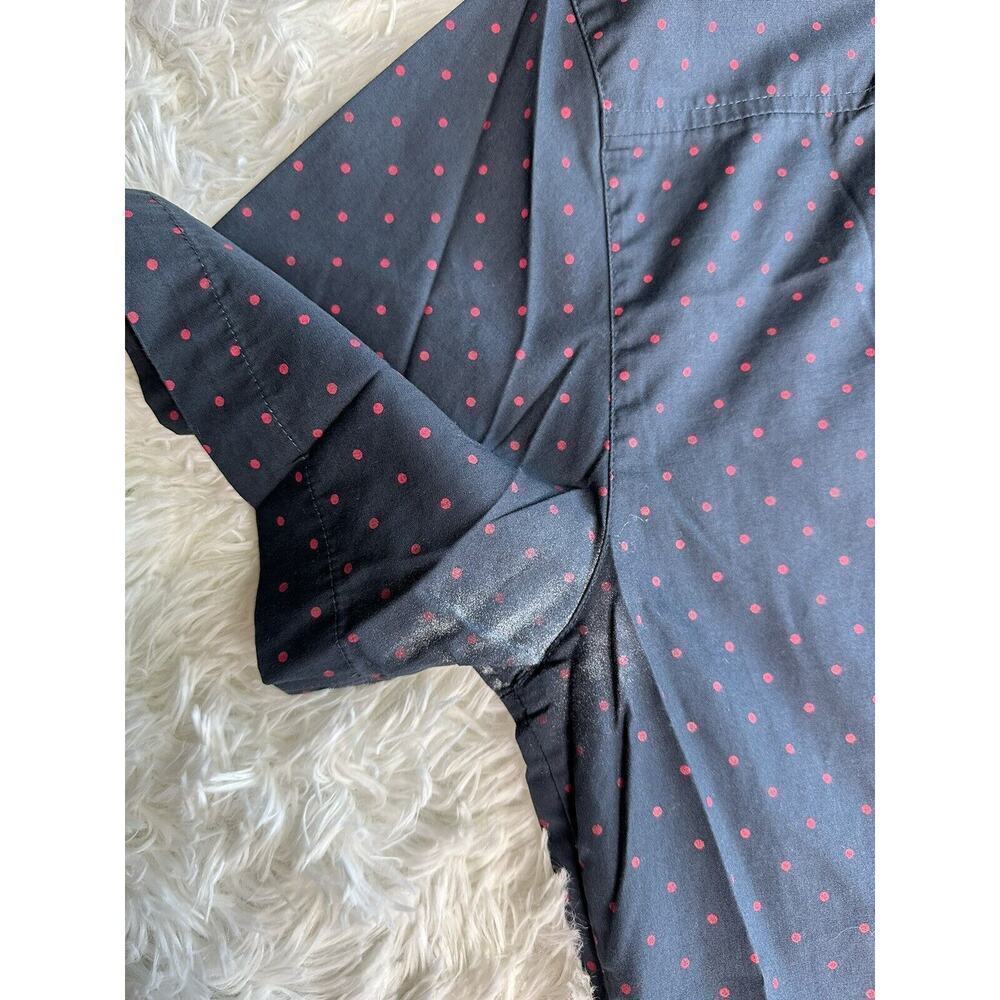 Active Ride‎ Shop Button Down Shirt Size Large Men's Short Sleeve Blue Polka Dot - Picture 6 of 8